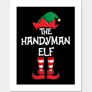 Handyman Elf Matching Family Christmas Posters and Art